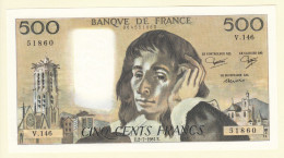 500 Francs PASCAL FRANCE Type 1968 F.71.25 Pr.NEUF - 500 F 1968-1993 ''Pascal''