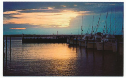 CPSM 9 X 14 Etats Unis USA (6) Maryland OCEAN CITY Sunset On The Marlin Fleet  Coucher De Soleil  Port - Ocean City