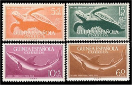 Guinea Española 338/41 1954 Día Del Sello Colonial Fauna Marina MNH - Guinée Espagnole