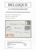 Aangetekende Brief Verstuurd Van Hensies Naar Bruxelles 8/5/1939 - 1936-1957 Offener Kragen