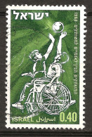 Israël Israel 1968 N° 370 O Sport, Handicap, Handicapé, Fauteuil Roulant, Basket Ball, Paralysé, Jeux Internationaux - Gebruikt (zonder Tabs)