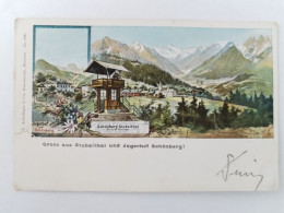 Gruss Aus Stubaithal U.Jägerhof Schönberg, Witting-Aussichtswarte, Litho, Tirol, 1901 - Neustift Im Stubaital