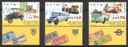 Israël Israel 1994 N° 1263 / 5 Avec Tab ** Transport Public, Ford Modèle T, White Super, Leyland Royal Tiger Billets Bus - Unused Stamps (with Tabs)