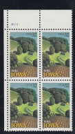Sc#3088, Iowa Statehood 150th Anniversary 1996 Issue 32-cent Stamp Plate # Block Of 4 - Plattennummern