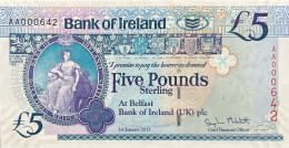 Northern Ireland 5 Pounds, P-86 (1.1.2013) - AA000642 - UNC - 5 Pond