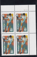 Sc#2835, World Cup '94 US Soccer, 1994 Issue 40-cent Stamp Plate # Block Of 4 - Numéros De Planches