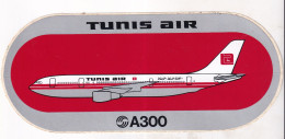 Autocollant Avion -  TUNIS AIR  A300 - Autocollants