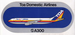 Autocollant Avion -  Toa Domestic Airlines  A300 - Autocollants