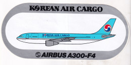 Autocollant Avion -  KOREAN AIR CARGO AIRBUS  A300-F4 - Autocollants