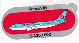 Autocollant Avion -  KOREAN AIR   A300-600 - Aufkleber