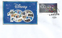 2023. Centenaire DISNEY,  Sur Lettre Paris - Briefe U. Dokumente