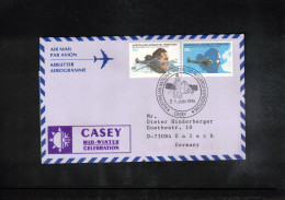 Australian Antarctic Territory 1996 Antarctica - Base Casey - Mid Winter Celebration Interesting Cover - Bases Antarctiques