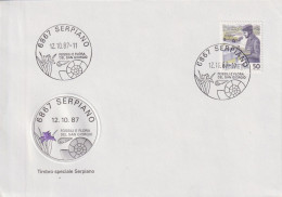 Sonderbrief  "Serpiano - Fossili Et Flora Del San Giorgio"        1987 - Covers & Documents