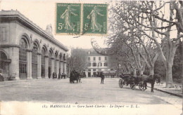13 - Marseille - La Gare St Charles - Départ - Animée. 1918 - Stationsbuurt, Belle De Mai, Plombières