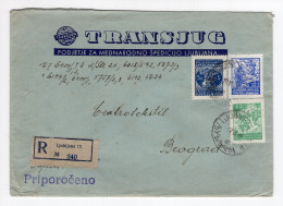 1949. YUGOSLAVIA,SLOVENIA,LJUBLJANA RECORDED HEADED COVER,TRANSJUG - Cartas & Documentos