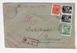 1949. YUGOSLAVIA,SLOVENIA,LJUBLJANA CUSTOM OFFICE RECORDED COVER TO BELGRADE,TPO 3 LJUBLJANA - BEOGRAD - Lettres & Documents