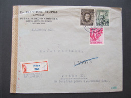 BRIEF Nitra - Praha Cenzura Slovensko 1942 JUDr Frant. Stupka  // P3656 - Lettres & Documents