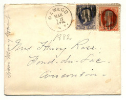 1870 - 1882 Oswego, NY, Nach Fond Du Lac, WI, Michel-Nr. 36 II Und 47 ? - ...-1900