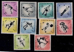 COSTA RICA 1960 SUMMER OLYMPIC GAMES ROME MI No 570-9 MNH VF!! - Zomer 1960: Rome