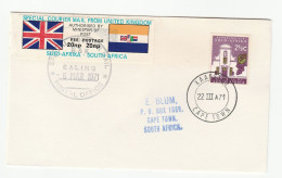 Cover 1971 GB POSTAL STRIKE  South AFRICA COURIER MAIL LABEL - Cinderellas