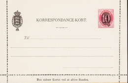 1904. DANMARK. 10 Overprint On 8 ØRE KORRESPONDANCEKORT.  - JF543197 - Entiers Postaux