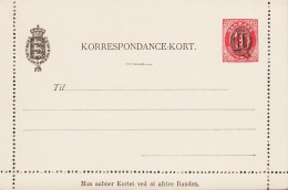 1904. DANMARK. 10 Overprint On 8 ØRE KORRESPONDANCEKORT.  - JF543200 - Entiers Postaux
