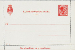 1926. DANMARK. 20 ØRE CHR. X KORRESPONDANCEKORT Print 47-H  - JF543201 - Postal Stationery