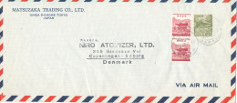 Japan Air Mail Cover Sent To Denmark 29-5-1966 - Luftpost