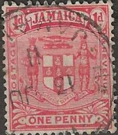 JAMAICA 1906 Arms Of Jamaica - 1d. - Red FU - Jamaïque (...-1961)