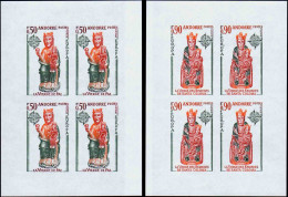 Andorre Non Dentelés N°237/238  Europa 1974  2 Feuillets De 4 Timbres Non Dentelés Qualité:** Cote:560 - Autres & Non Classés