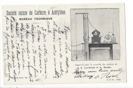 32075 - Société Suisse De Carbure Acétylène Bureau Technique Appareil De Contrôle ,cachet Linéaire Solothurn - Soleure