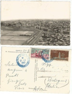 Djibouti Panorama Avec Les Salines - B/w Pcard 21jul1953 Avec Cote Des Somalis F.10 + F.15 - Storia Postale