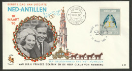 Ned. Antillen FDC 1966 - Marriage Prinses Beatrix And Claus Von Amsberg-  E41 - Antillen