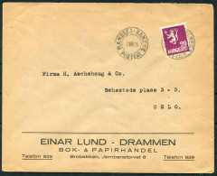 1926 Norway Brobakken RANDERSFJ-BANENS Railway Cover - Oslo - Covers & Documents