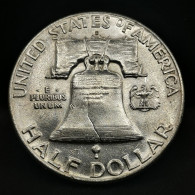 FRANKLIN HALF DOLLAR ARGENT 1961 D DENVER USA / 1/2 DOLLAR SILVER - 1948-1963: Franklin