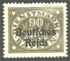 438 Bavière Bayern Bavaria 1920 90pf Vert Olive Green Official Service MH * Neuf (GES-137a) - Oficial