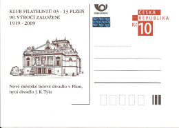 CDV B 635 Czech Republic 90 Years Of The Philately Club In Plzen/Pilsen 2009 Theatre In Pilsen - Postcards