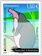 SALE!!! FRENCH ANDORRA ANDORRE 2021 EUROPA CEPT Endangered National Wildlife 1 Stamp MNH ** - 2021