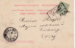 36255# CARTE POSTALE ESCH SUR ALZETTE PANORAMA Obl AMBULANT LONGWY LUXEMBOURG 1898 AMBULANT Pour ENCHERANGE WILTZ - 1895 Adolphe Right-hand Side