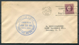 1933 Habana Cuba Maiden Voyage Grace Line "SANTA ROSA" Ship Cover  - Lettres & Documents
