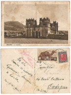 Eritrea Colonia Italiana Macallé Castello Castle B/w Pcard ADUA 16jul1936 Pittorica C.10 + King C.20 - Eritrea