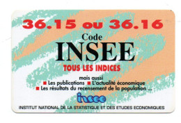 Carte Infos SIRÈNE Minitel INSEE France  Card  (salon 580) - Autres & Non Classés