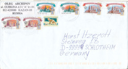 Russia Cover Sent To Germany 2009 With A Lot Of Topic Stamps - Storia Postale