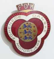 61135 Badge Stemma Auto D'epoca - FDM Forenede Danske Motorejere - Smaltato - Voitures