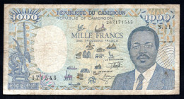 Billet Banque Cameroun 1000 Frs - 1992 TB - Kamerun