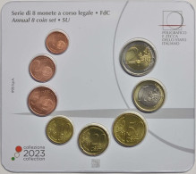 ITALIA 2023 SERIE EURO  8 MONETE  F.D.C. B.U. - Italien
