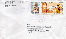 Philatelic Envelope With Stamps Sent From INDIA To ITALY - Brieven En Documenten
