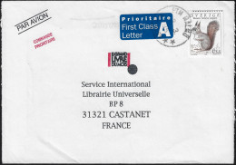 Suède 1992 Y&T 1687 Seul Sur Lettre Pour L'étranger. Écureuil - Rongeurs