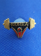 Enamel Pin Badge Korea Weightlifting Association Federation - Haltérophilie