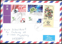 Israel Cover Mailed To Germany 2010. Shanghai EXPO Stamps - Brieven En Documenten